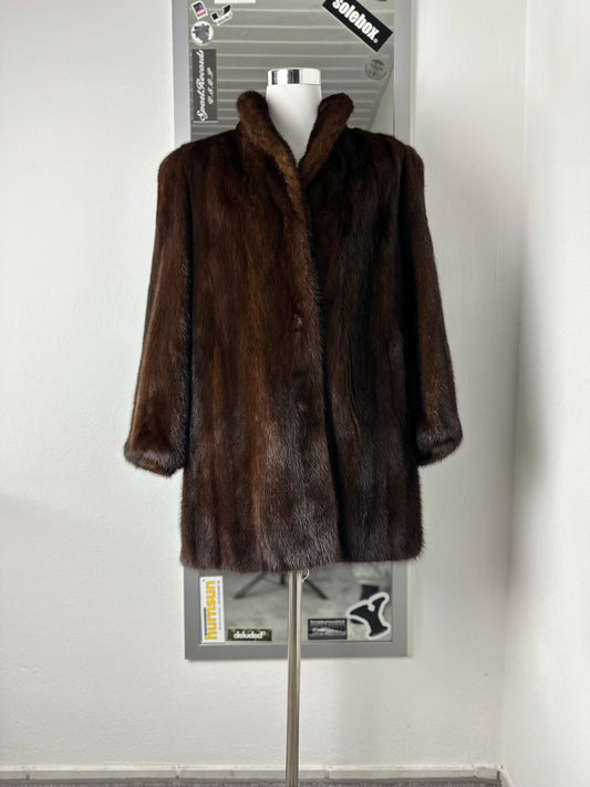 Nerzjacke - Long Brown