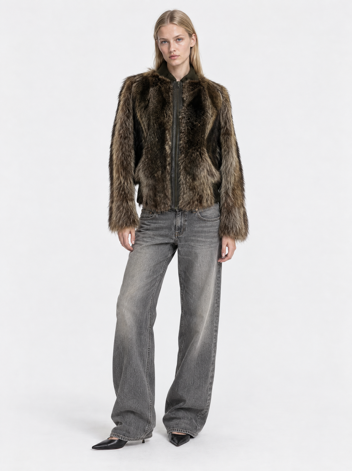 Waschbär Bomberjacke - Natural Brown