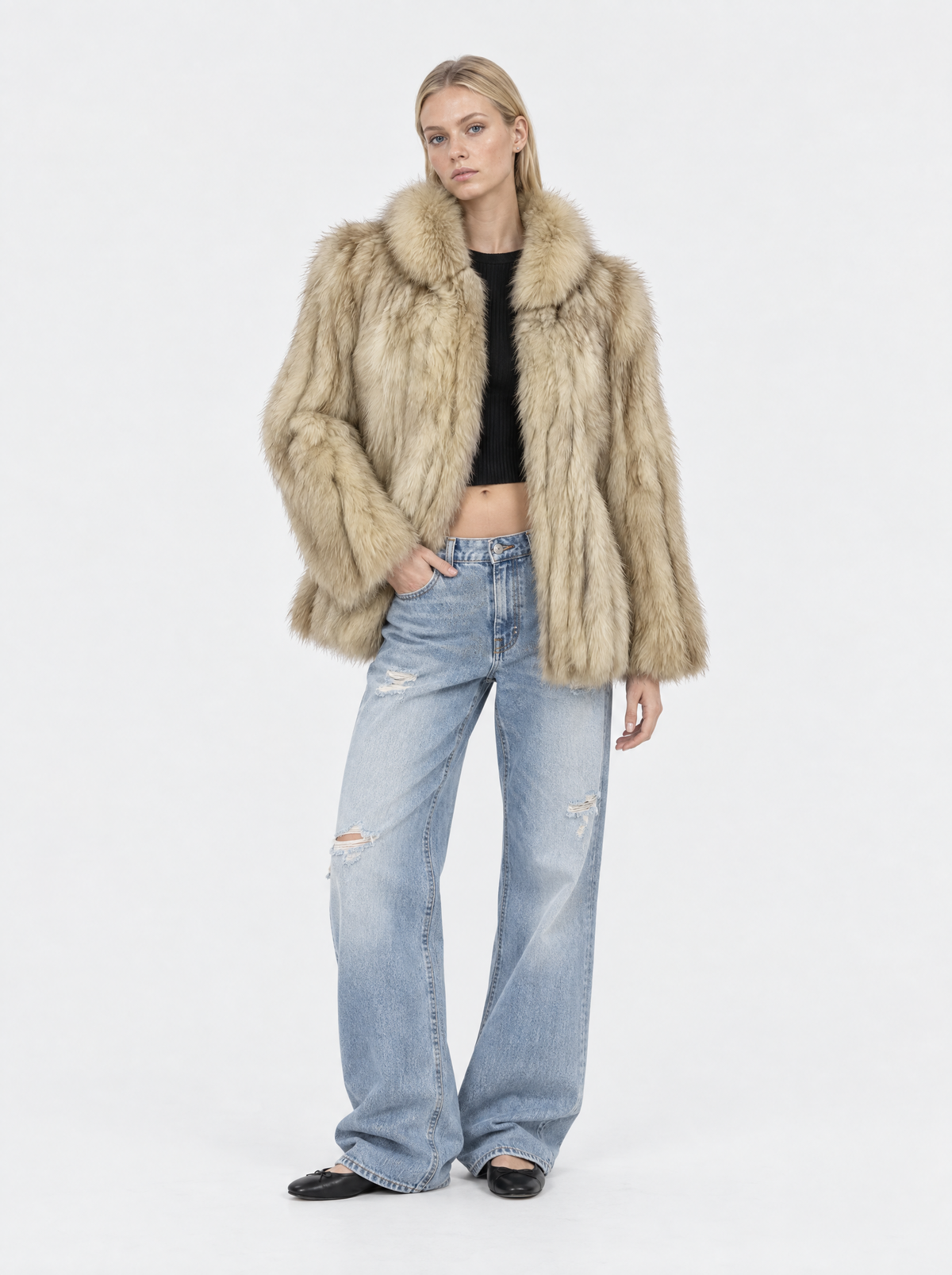 Schneefuchsjacke - Soft Cream