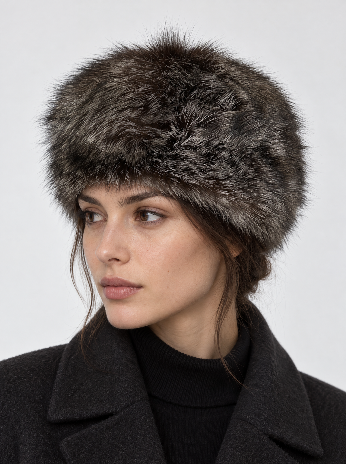 Waschbärmütze - Silver Brown