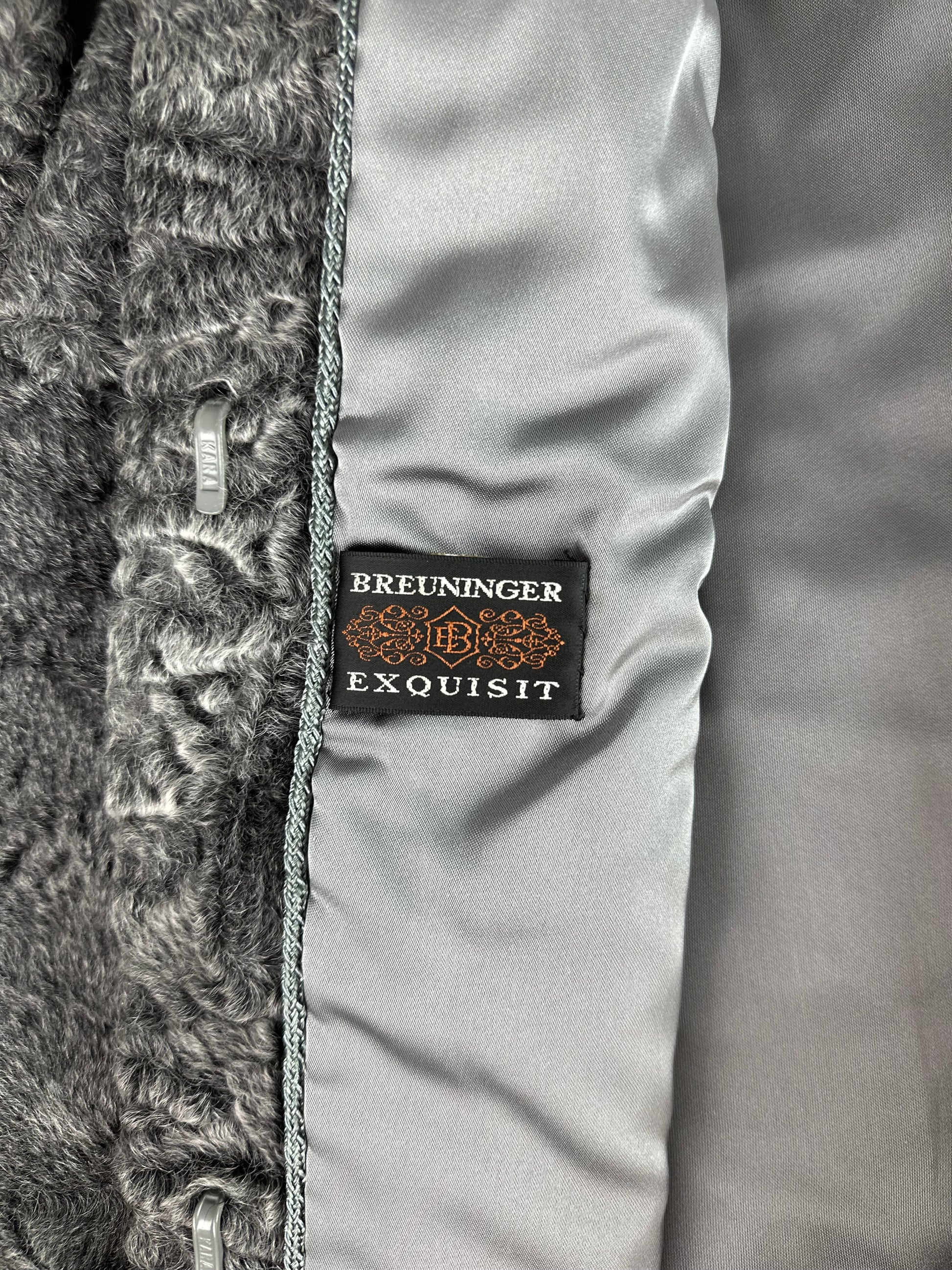 Tag 2 inside grey vintage Persian lamb fur coat