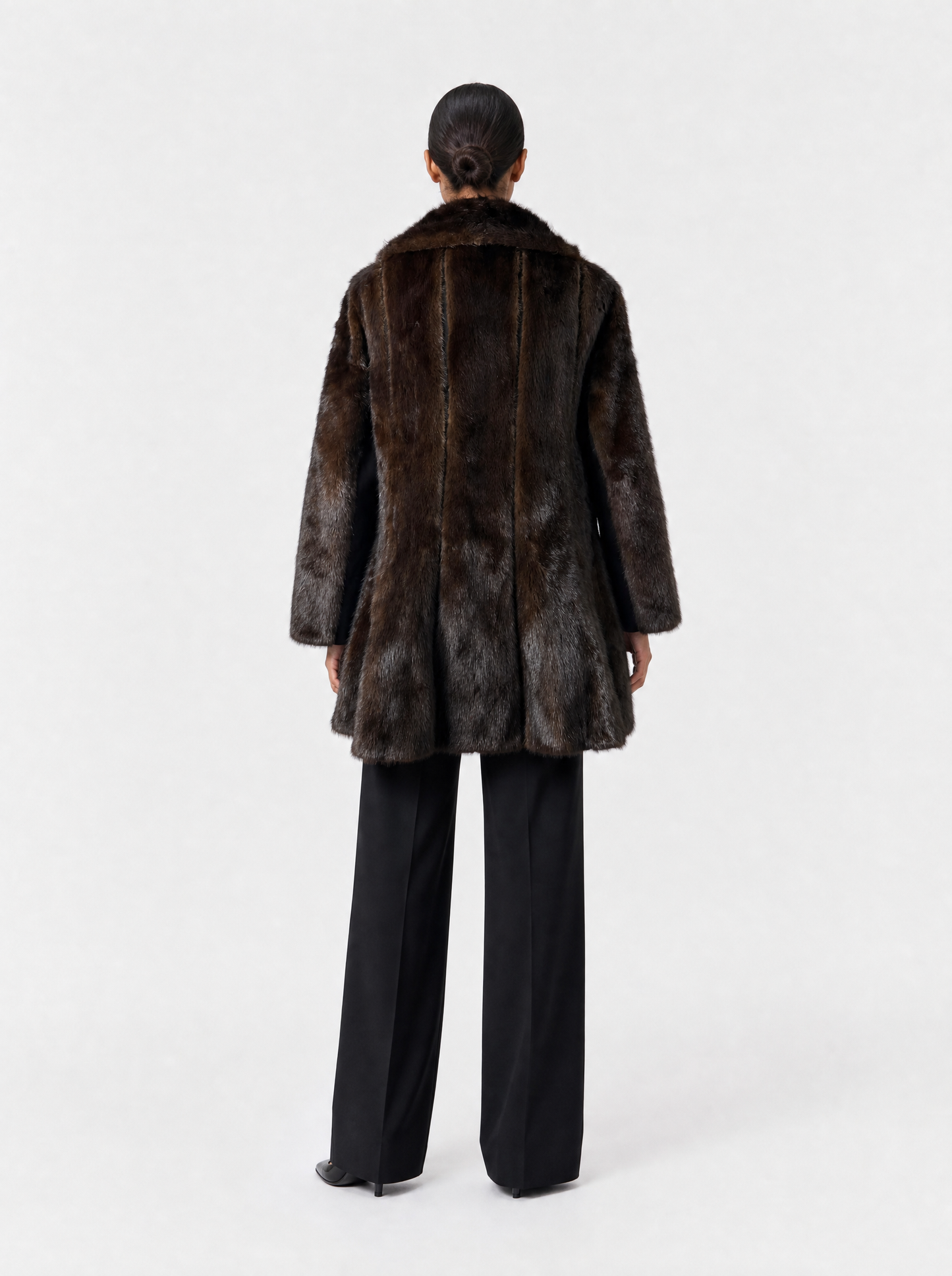 Nerzmantel - Long Classic Brown